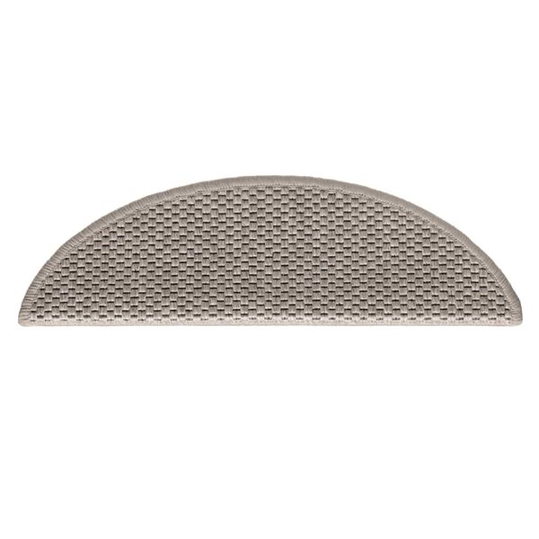 vidaXL Πατάκια Σκάλας Αυτοκόλλητα 15 τεμ. Όψη Σιζάλ Ασημί 56x17x3 εκ.