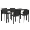 vidaXL &Sigma;&epsilon;&tau; &Epsilon;&xi;&omega;&tau;&epsilon;&rho;&iota;&kappa;ώ&nu; &Epsilon;&pi;ί&pi;&lambda;&omega;&nu; 5 pcs &Mu;&alpha;ύ&rho;&omicron; &kappa;&alpha;&iota; &Alpha;&nu;&theta;&rho;&alpha;&kappa;ί Textilene