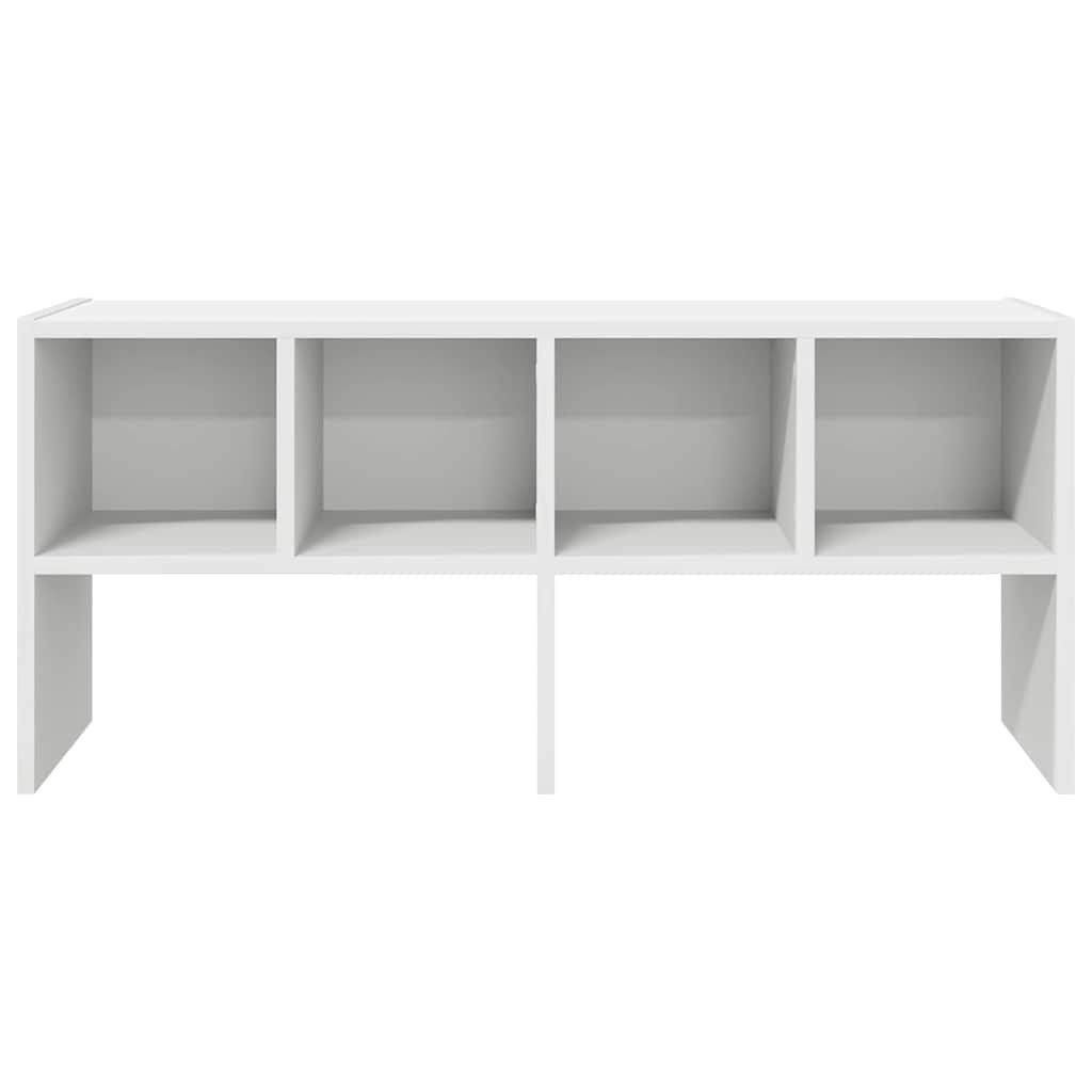 vidaXL Ράφι παπουτσιών στοιβαζόμενο λευκό 89,5x30x40 cm