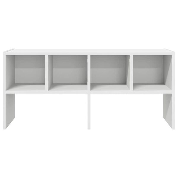 vidaXL Ράφι παπουτσιών στοιβαζόμενο λευκό 89,5x30x40 cm