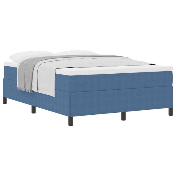 vidaXL Σκελετός Κρεβατιού Μπλε 140 x 190 cm Βελούδο