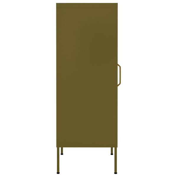 vidaXL Ντουλάπι Αποθήκευσης Πράσινο Λαδί 42,5x35x101,5 εκ. από Ατσάλι