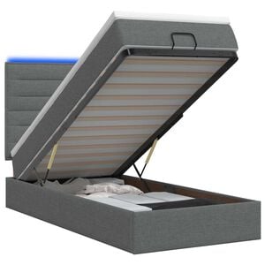 vidaXL &Kappa;&rho;&epsilon;&beta;ά&tau;&iota; Ottoman &mu;&epsilon; &Sigma;&tau;&rho;ώ&mu;&alpha; &kappa;&alpha;&iota; LED &Sigma;&kappa;&omicron;ύ&rho;&omicron; &Gamma;&kappa;&rho;&iota; 80 x 200 cm