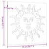 vidaXL Διακοσμητικό Κήπου Επιτοίχιο Σχ. Ήλιος 55x55 εκ. Ατσάλι Corten