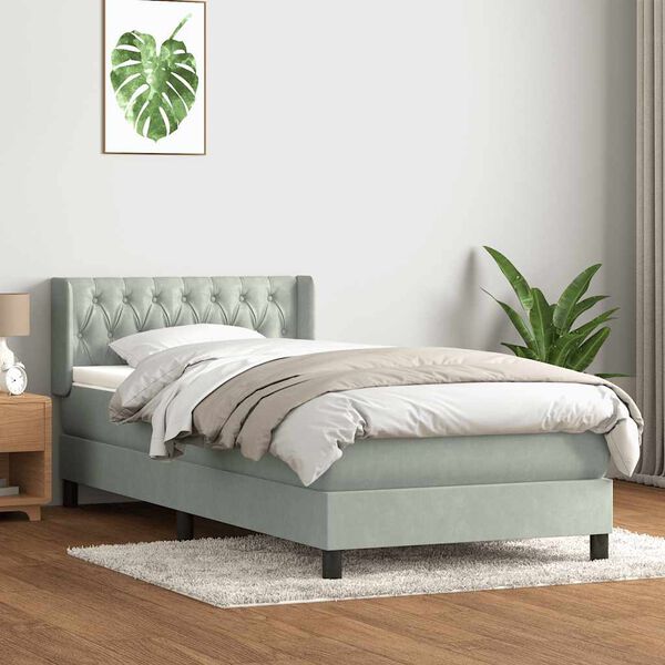 vidaXL &Kappa;&rho;&epsilon;&beta;ά&tau;&iota; Boxspring &mu;&epsilon; &Sigma;&tau;&rho;ώ&mu;&alpha; &Alpha;&nu;&omicron;&iota;&chi;&tau;ό &Gamma;&kappa;&rho;&iota; 100x210 &epsilon;&kappa;. &Beta;&epsilon;&lambda;&omicron;ύ&delta;&iota;&nu;&omicron;
