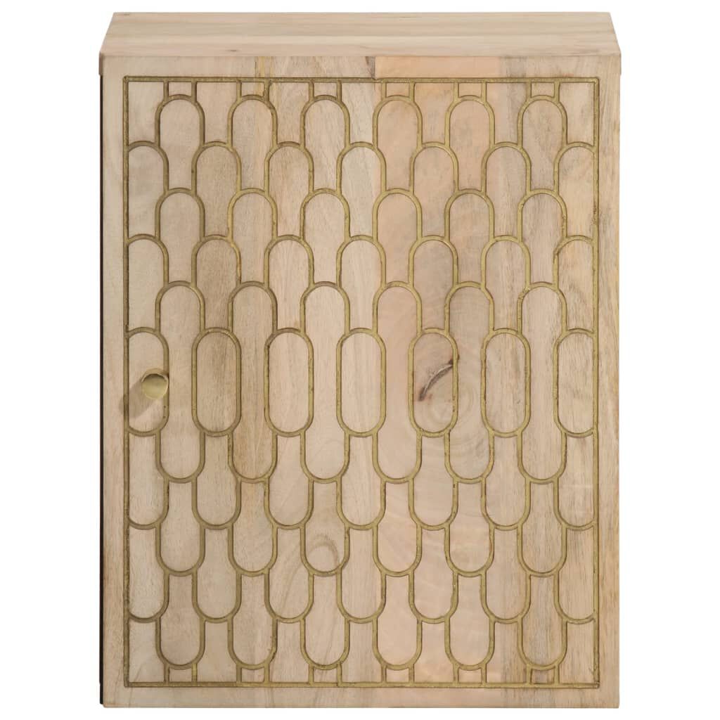 vidaXL Ντουλάπι Μπάνιου Επιτοίχιο 38x33x48 εκ. από Μασίφ Ξύλο Μάνγκο