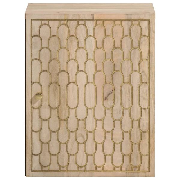 vidaXL Ντουλάπι Μπάνιου Επιτοίχιο 38x33x48 εκ. από Μασίφ Ξύλο Μάνγκο