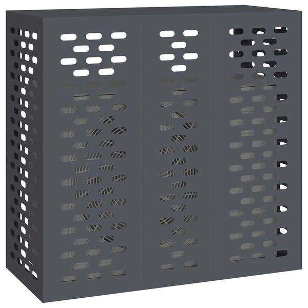 vidaXL Κάλυμμα κλιματιστικού Ανθρακί 110 x 50 x 105 εκ Ατσάλι