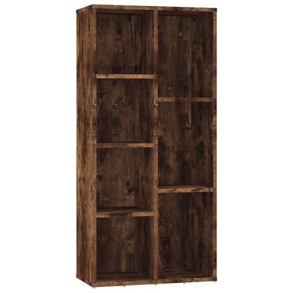 vidaXL Βιβλιοθήκη Καπνιστή Δρυς 50 x 25 x 106 εκ.