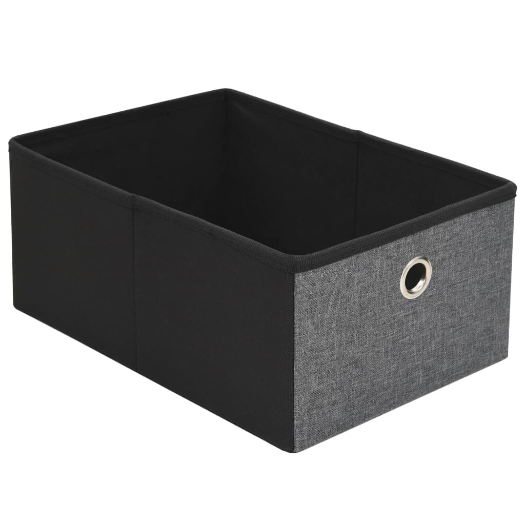 vidaXL Πάγκος Αποθήκευσης Σκούρο Γκρι 76x38x38 εκ. Συνθετικό Λινό