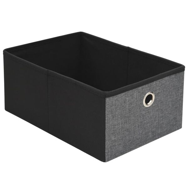 vidaXL Πάγκος Αποθήκευσης Σκούρο Γκρι 76x38x38 εκ. Συνθετικό Λινό