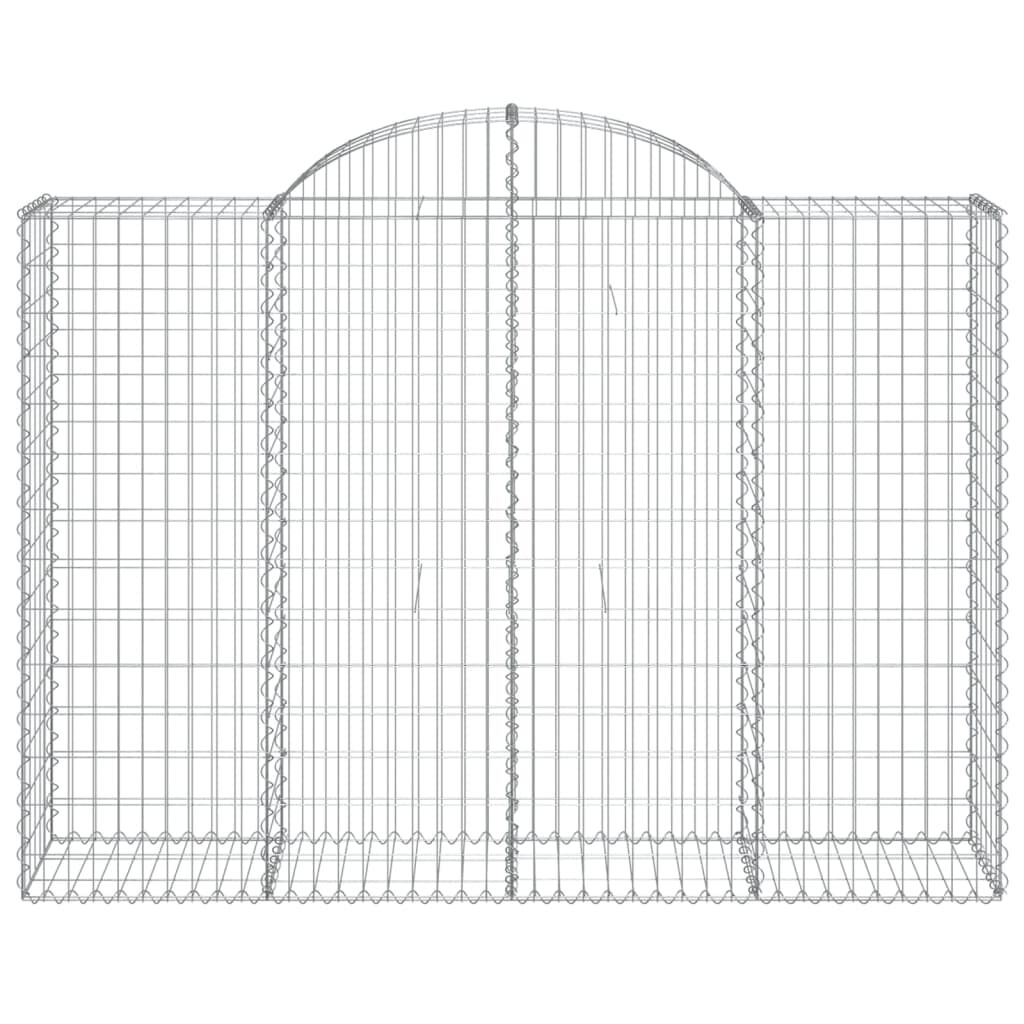 vidaXL Συρματοκιβώτια Τοξωτά 15 τεμ. 200x50x140/160 εκ. Γαλβαν. Ατσάλι