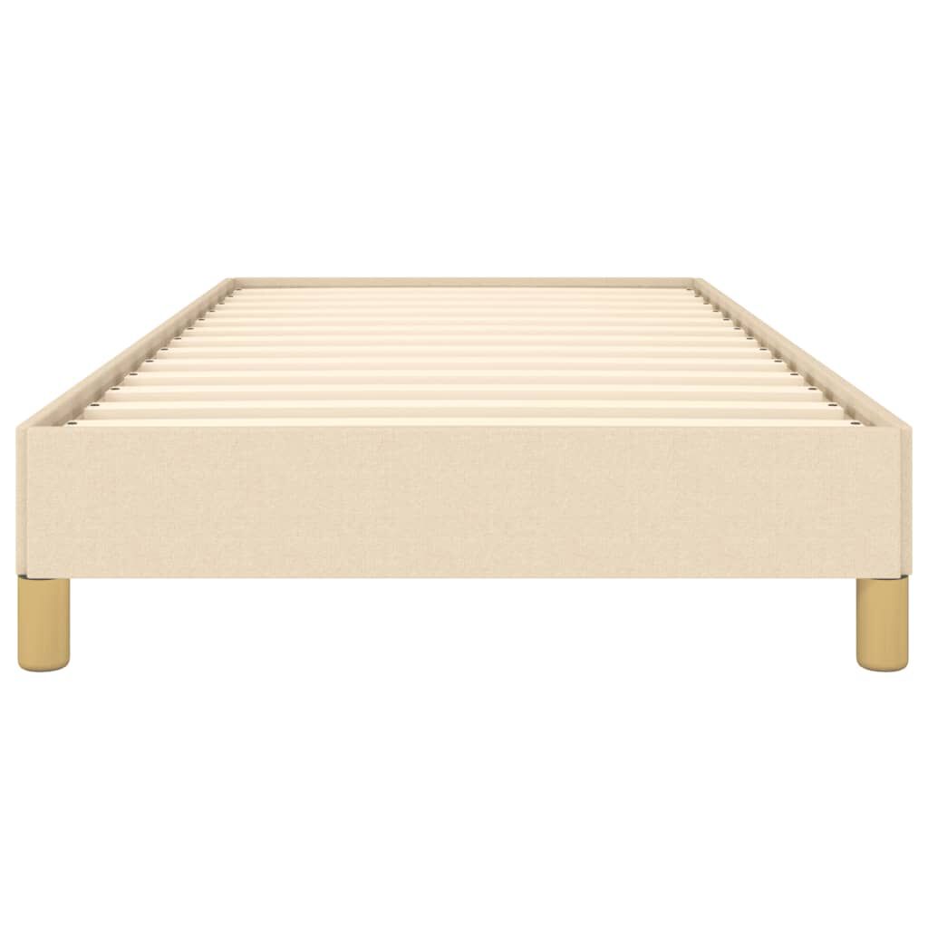 vidaXL Πλαίσιο κρεβατιού χωρίς στρώμα Κρέμα 80x200 cm Ύφασμα