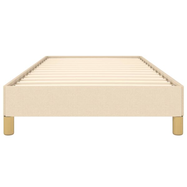 vidaXL Πλαίσιο κρεβατιού χωρίς στρώμα Κρέμα 80x200 cm Ύφασμα