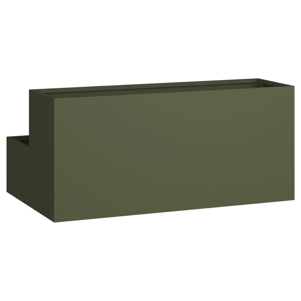 vidaXL Γλάστρα 2-Τάξεων 100x60x45 εκ Ελιάς Ατσάλι