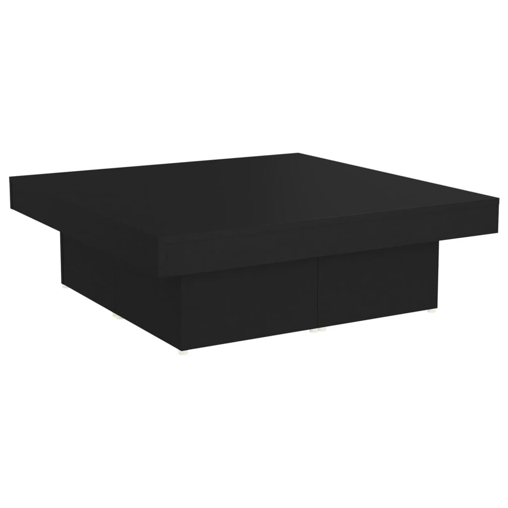 vidaXL Τραπεζάκι Σαλονιού Μαύρο 90 x 90 x 28 εκ. Επεξεργασμένο Ξύλο