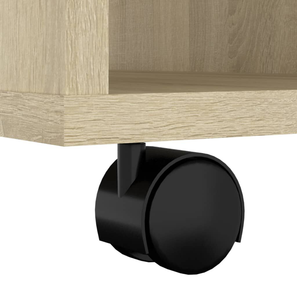 vidaXL Ντουλάπι Τροχήλατο Sonoma Δρυς 60x53x72 εκ. Επεξ. Ξύλο