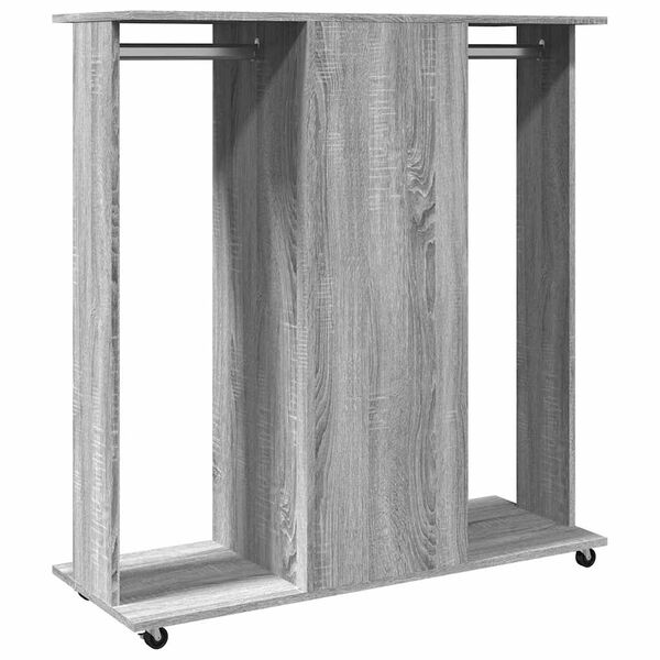 vidaXL Ντουλάπα με Ροδάκια Γκρι Sonoma 102x38x110 εκ. από Επεξ. Ξύλο