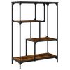 vidaXL Βιβλιοθήκη Καπνιστή Δρυς 81 x 36 x 115 εκ. Επεξεργ. Ξύλο/Ατσάλι