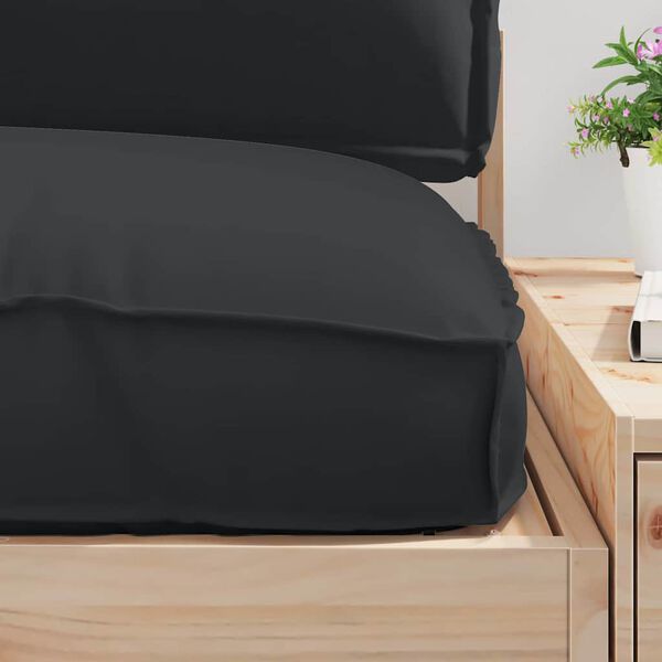 vidaXL Σετ Μαξιλαριών Πάγου 3 pcs Μαύρο 120 x 80 x 12 cm Ύφασμα Oxford