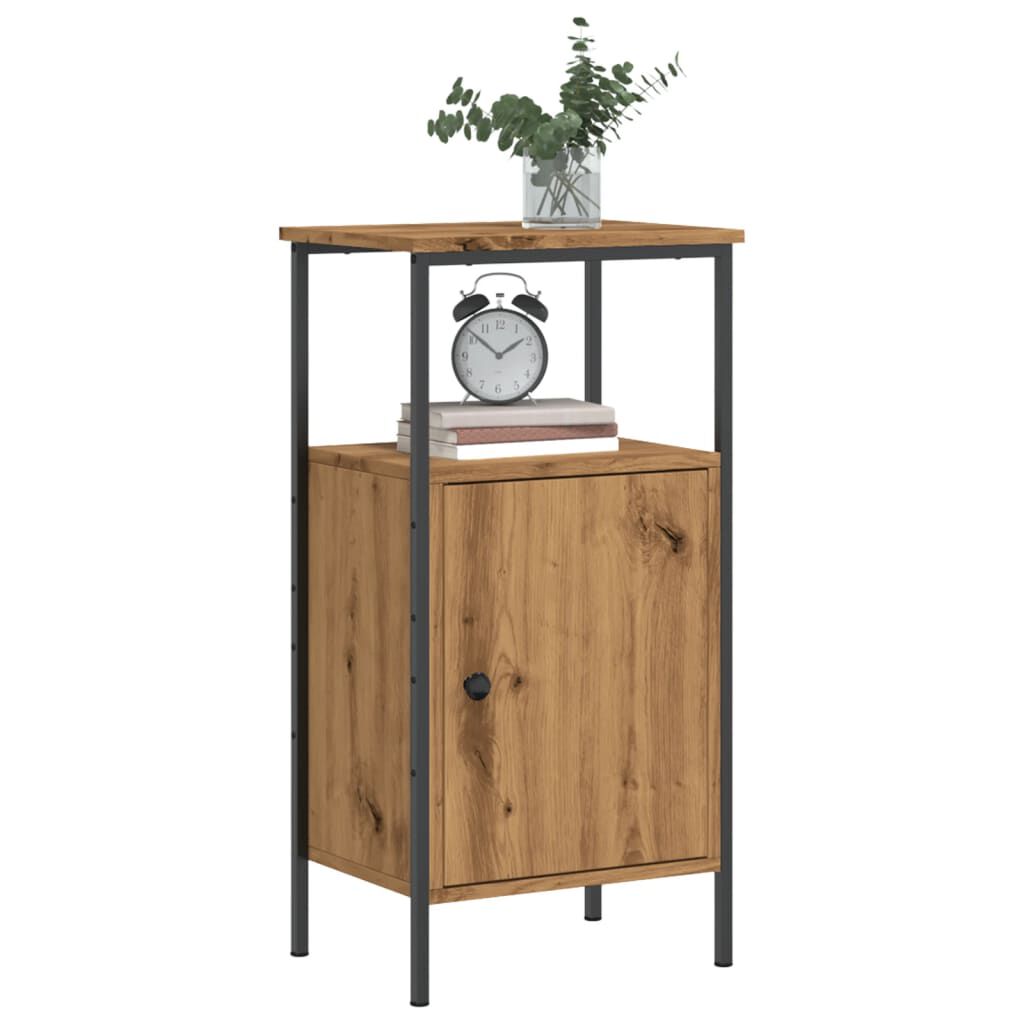vidaXL Κομοδίνο τεχνίτης Δρυς 41x31x80 εκ. από Επεξεργασμένο Ξύλο