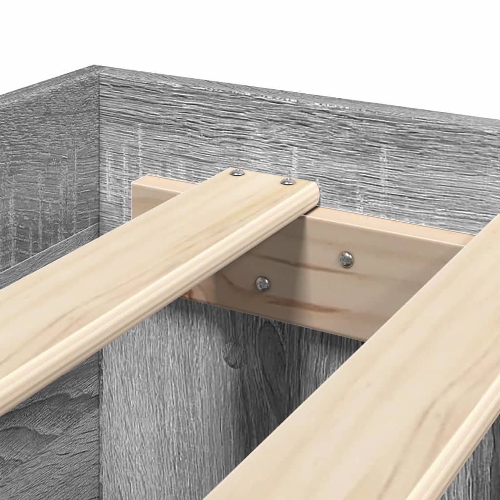 vidaXL Πλαίσιο Κρεβατιού Γκρι Sonoma 150x200 εκ. Επεξεργασμένο Ξύλο