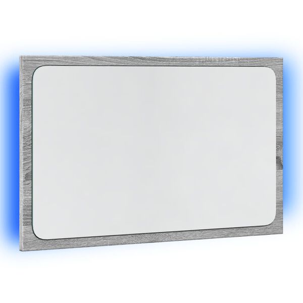 vidaXL Καθρέφτης Μπάνιου Γκρι Sonoma 60x8,5x38 εκ. Επεξεργασμένο Ξύλο