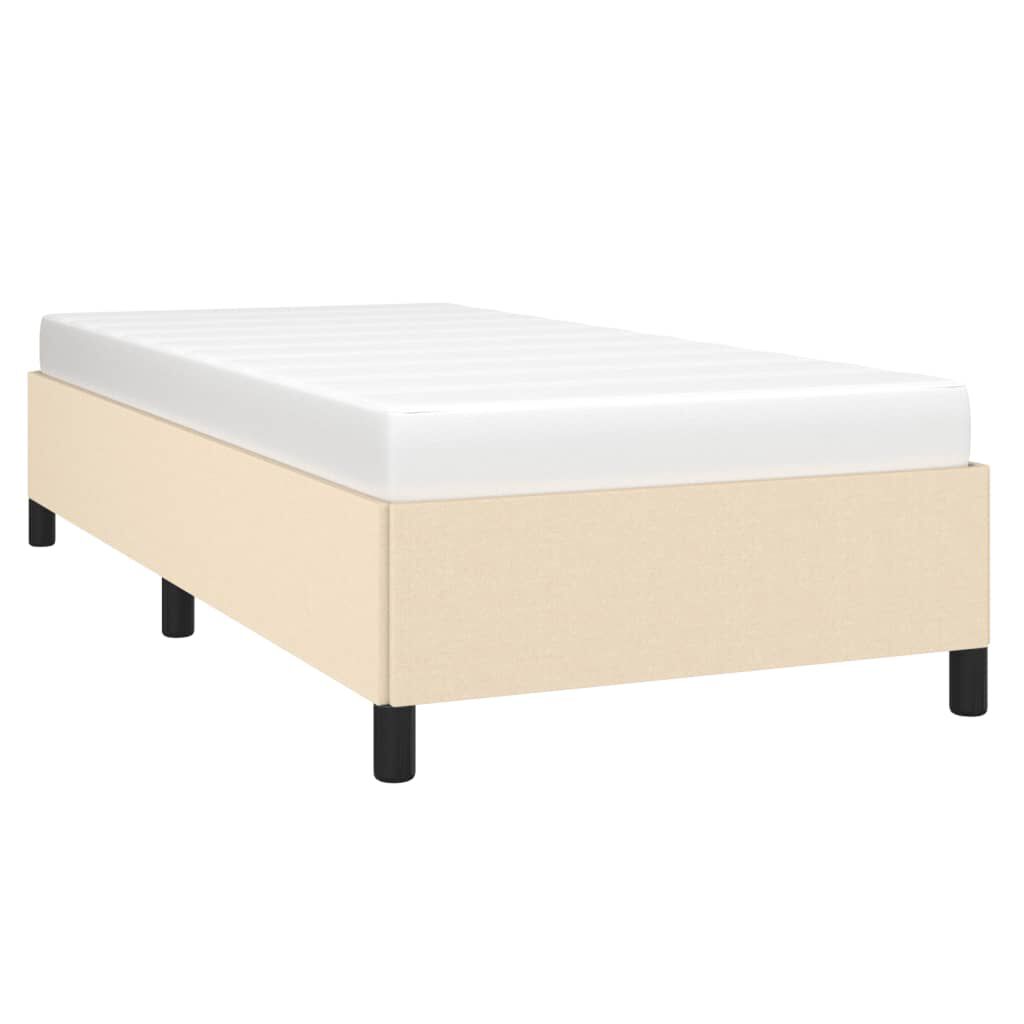 vidaXL Πλαίσιο κρεβατιού χωρίς στρώμα Κρέμα 80x200 cm Ύφασμα