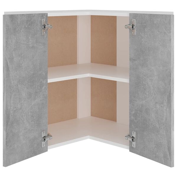 vidaXL Ντουλάπι Γωνία Κρεμαστό Lyon Γκρι Σκυρ. 57x57x60εκ. από