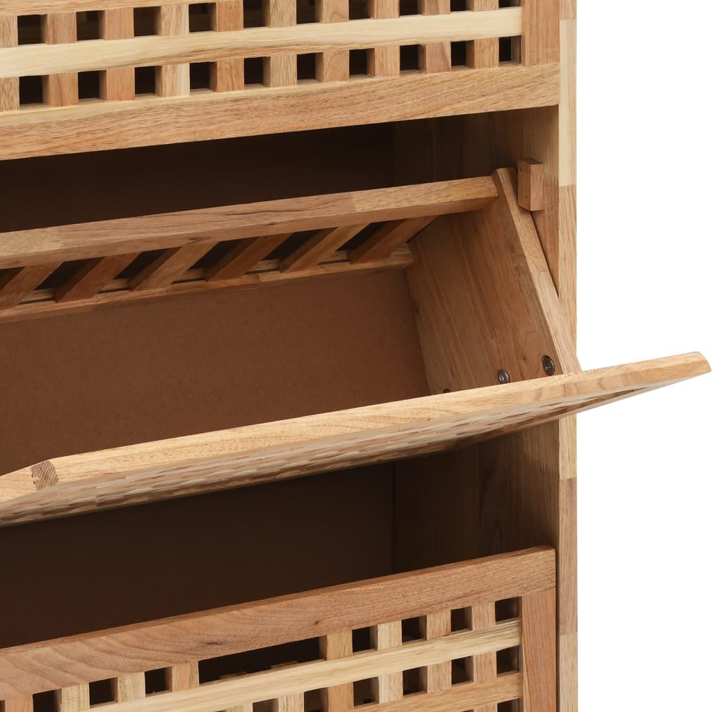 vidaXL Παπουτσοθήκη 55 x 20 x 104 εκ. από Μασίφ Ξύλο Καρυδιάς