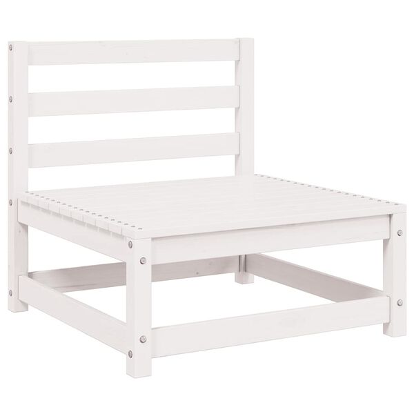 vidaXL Σαλόνι Κήπου Σετ 3 Τεμαχίων Λευκό από Μασίφ Ξύλο Πεύκου