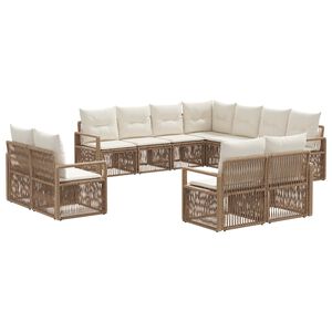 vidaXL &Sigma;&epsilon;&tau; &Kappa;&alpha;&nu;&alpha;&pi;έ &Kappa;ή&pi;&omicron;&upsilon; 11 pcs &Mu;&pi;&epsilon;&zeta; &sigma;&upsilon;&nu;&theta;&epsilon;&tau;&iota;&kappa;ό &rho;&alpha;&tau;ά&nu;