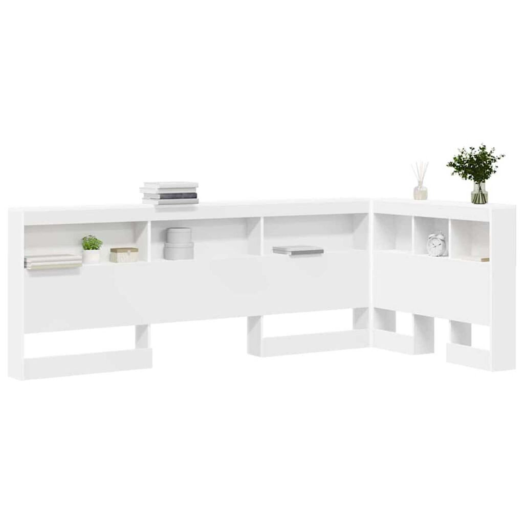 vidaXL Κεφαλάρι Αποθήκης με ράφι Λευκό 75 cm Επεξεργασμένο ξύλο