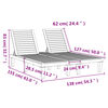 vidaXL Ξαπλώστρα Διπλή Μαύρη 155 x 138 x 83 εκ. από Πολυπροπυλένιο