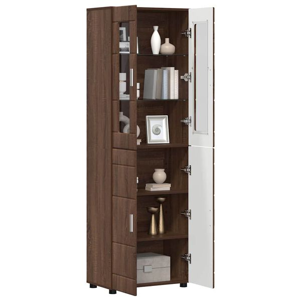 vidaXL Highboard FLORIN &Kappa;&alpha;&phi;έ &delta;&rho;&upsilon;&sigmaf; 60 x 35 x 182 &epsilon;&kappa;. &Epsilon;&pi;&epsilon;&xi;&epsilon;&rho;&gamma;&alpha;&sigma;&mu;έ&nu;&omicron; &xi;ύ&lambda;&omicron;