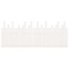 vidaXL Κεφαλάρι Τοίχου Λευκό 204x3x80 εκ. από Μασίφ Ξύλο Πεύκου