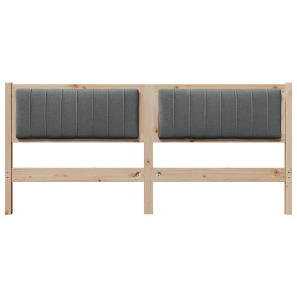 vidaXL Ταπετσαρισμένο κεφαλάρι Καφέ 180 cm Στερεά ξυλεία πεύκου