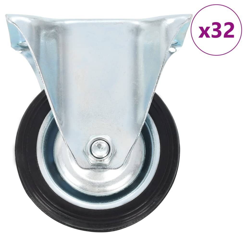 vidaXL Ρόδες Σταθερές 32 τεμ. 75 χιλ.