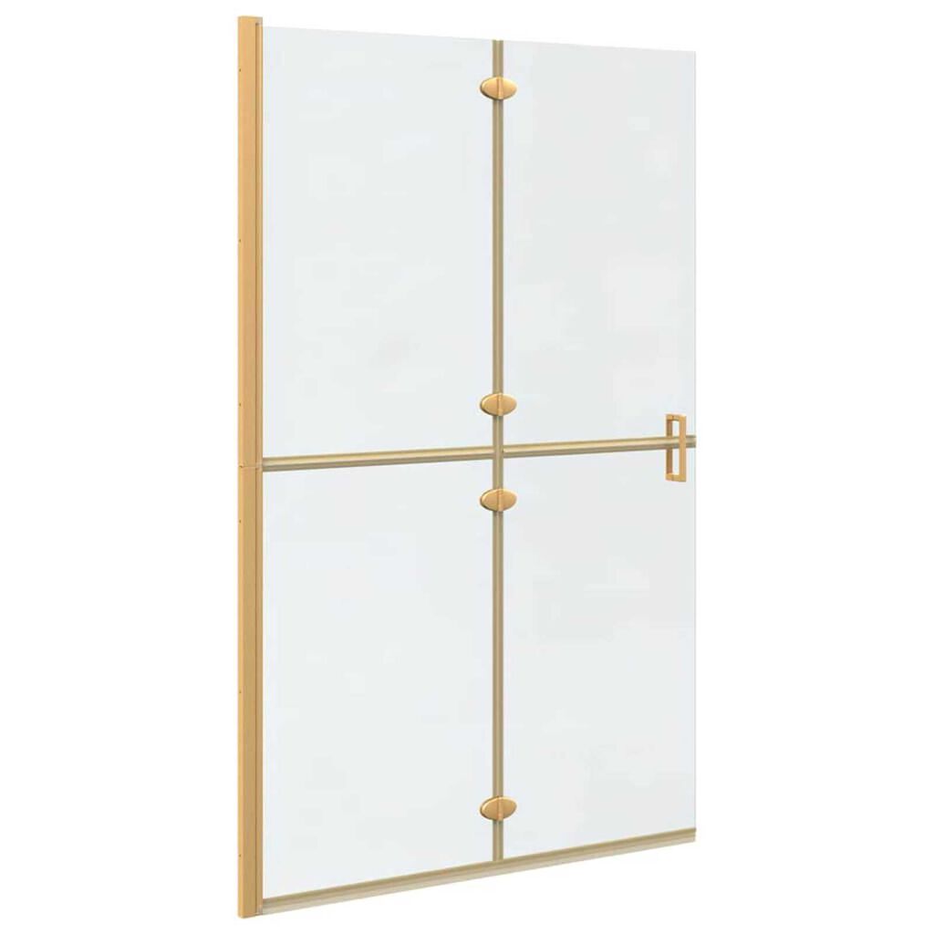 vidaXL Τοίχος ντους Walk-in Άλλο Χρυσό και διαφανές 120 x 190 cm