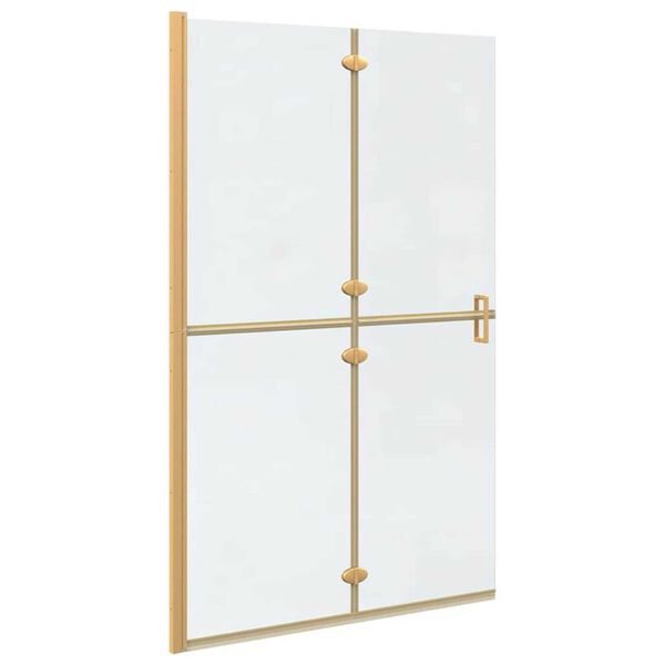 vidaXL Τοίχος ντους Walk-in Άλλο Χρυσό και διαφανές 120 x 190 cm