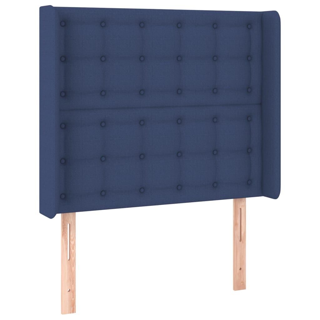 vidaXL Κρεβάτι Boxspring με Στρώμα & LED Μπλε 80x200 εκ. Υφασμάτινο