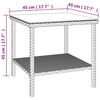 vidaXL Βοηθητικό Τραπεζάκι Καφέ 45x45x45 εκ. Συνθ. Ρατάν/ Ψημένο Γυαλί