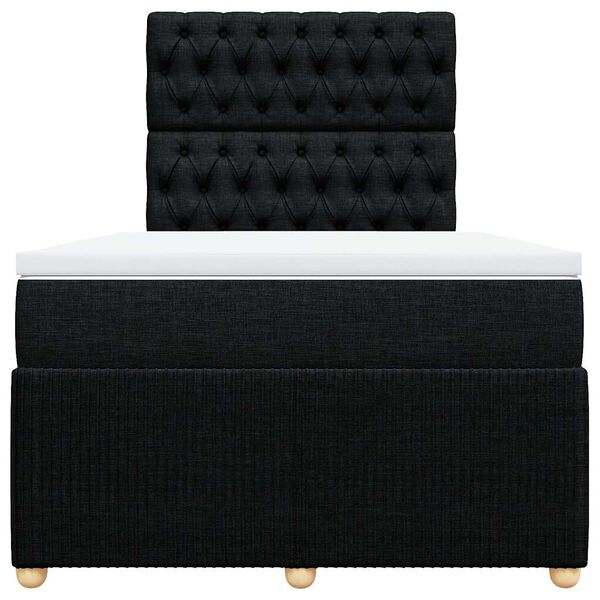 vidaXL &Kappa;&rho;&epsilon;&beta;ά&tau;&iota; Boxspring &mu;&epsilon; &Sigma;&tau;&rho;ώ&mu;&alpha; &Mu;&alpha;ύ&rho;&omicron; 120x200 &epsilon;&kappa;. &Upsilon;&phi;&alpha;&sigma;&mu;ά&tau;&iota;&nu;&omicron;