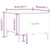 vidaXL Τραπεζάκια Σαλονιού 2 τεμ. Μαύρα 50x50x40 εκ. Επεξεργ. Ξύλο