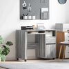 vidaXL Γραφείο με Ρόδες Γκρι 91 x 50 x 77 εκ. Επεξεργασμένο ξύλο