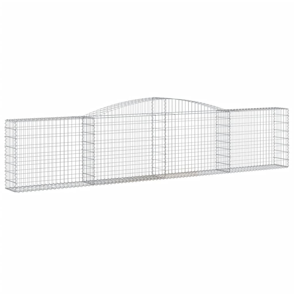 vidaXL Συρματοκιβώτια Τοξωτά 15 τεμ. 400x30x80/100 εκ. Γαλβαν. Ατσάλι