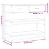 vidaXL Τραπέζι Κονσόλα Καπνιστή Δρυς 90x35x80 εκ. Επεξεργασμένο Ξύλο