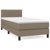 vidaXL &Kappa;&rho;&epsilon;&beta;ά&tau;&iota; Boxspring &mu;&epsilon; &Sigma;&tau;&rho;ώ&mu;&alpha; Taupe 80x200 &epsilon;&kappa;. &Upsilon;&phi;&alpha;&sigma;&mu;ά&tau;&iota;&nu;&omicron;