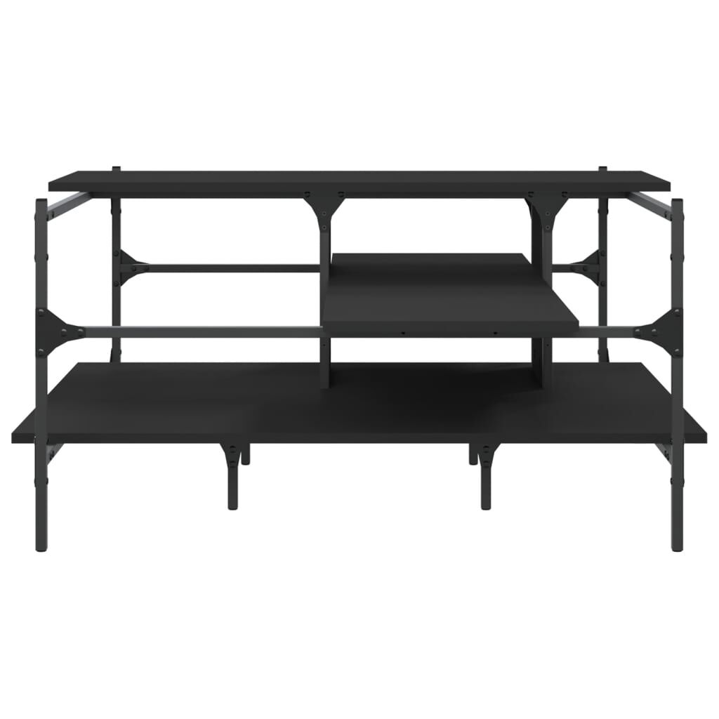 vidaXL Τραπεζάκι Σαλονιού Μαύρο 100x100x48,5 εκ. Επεξεργασμένο Ξύλο