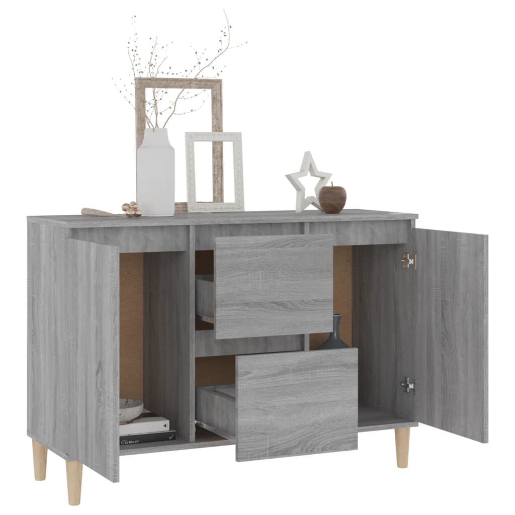 vidaXL Μπουφές Γκρι Sonoma 101 x 35 x 70 εκ. από Επεξεργασμένο Ξύλο